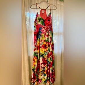 Nicole Miller REVOLVE Colorful Abstract Floral Maxi Dress, XS